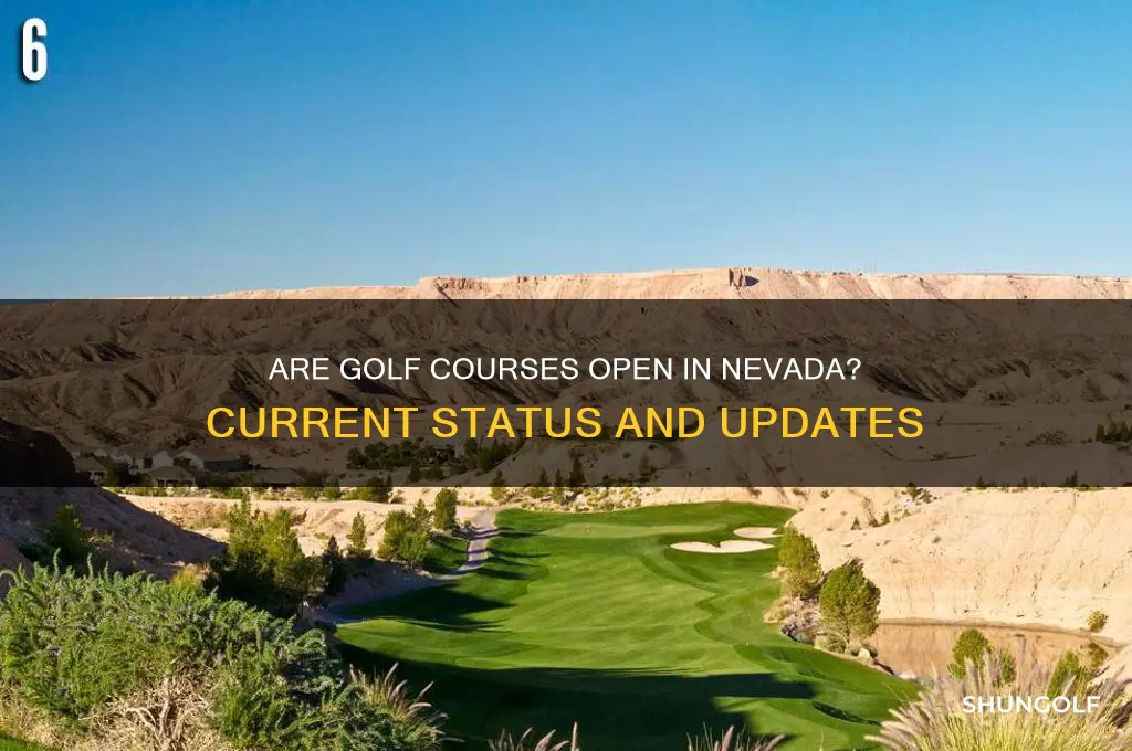 are golf courses open in nv