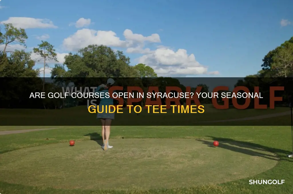 are golf courses open in syracuse