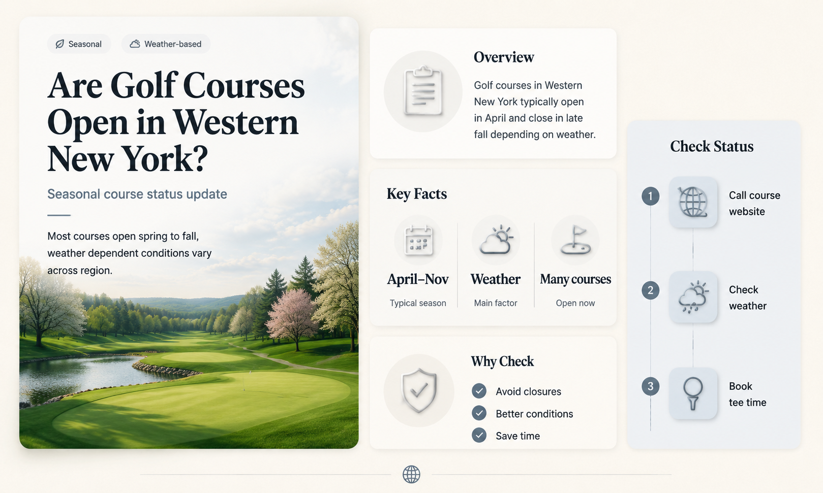 are golf courses open in western new york