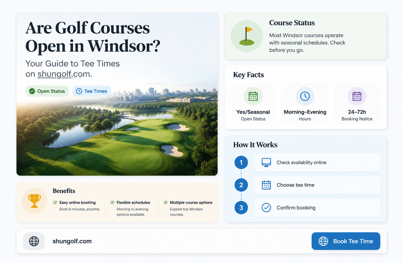 are golf courses open in windsor