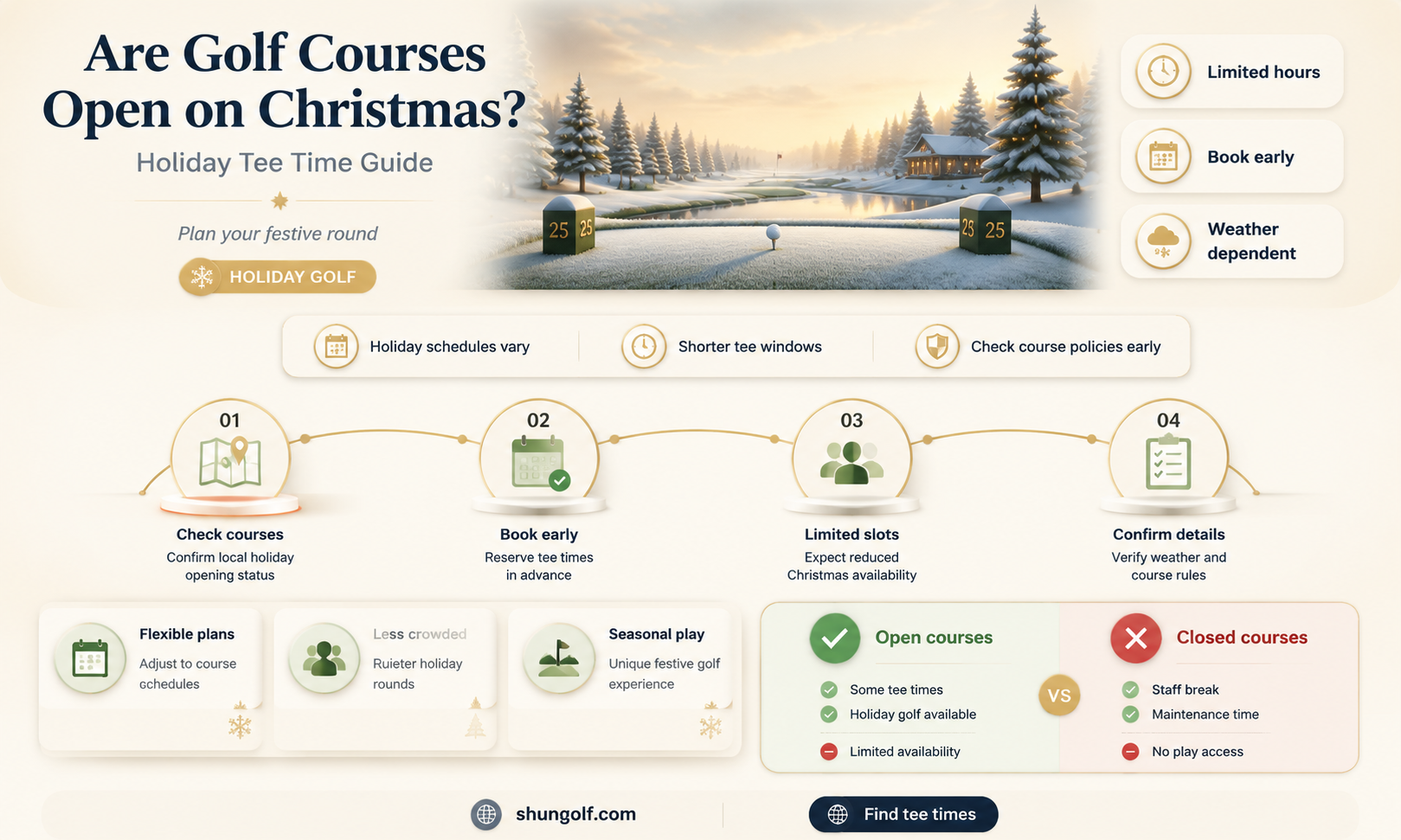 are golf courses open on christmas