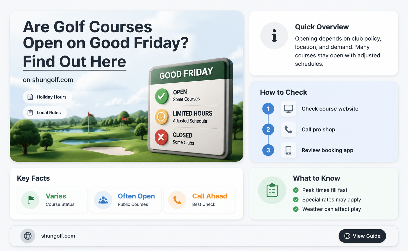 are golf courses open on good friday