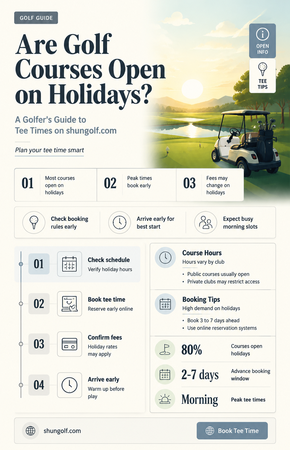 are golf courses open on holidays
