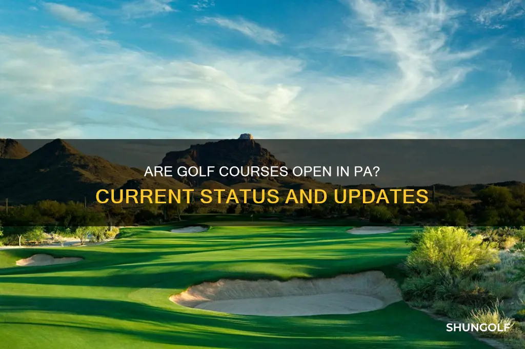 are golf courses open pa