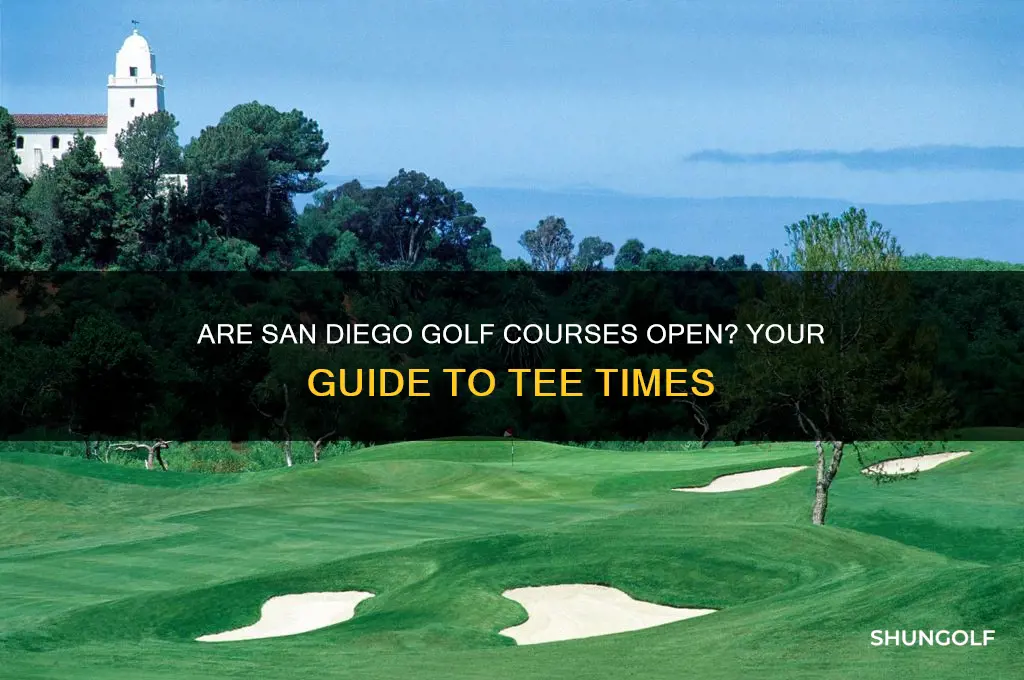 are golf courses open san diego