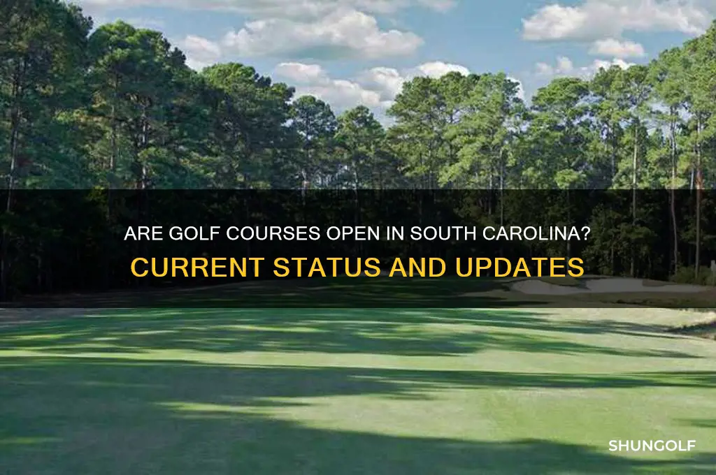 are golf courses open south carolina