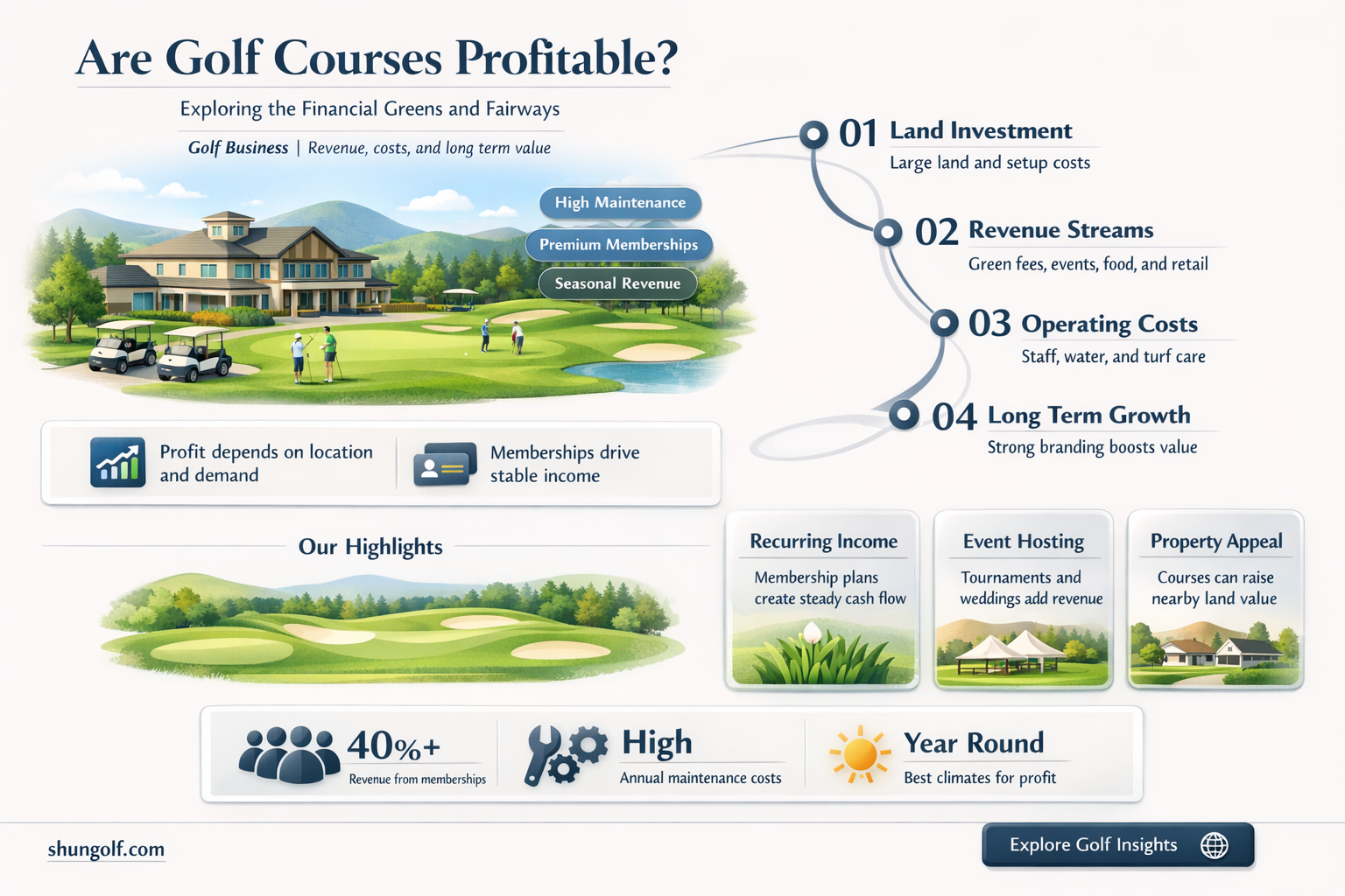 are golf course profitable