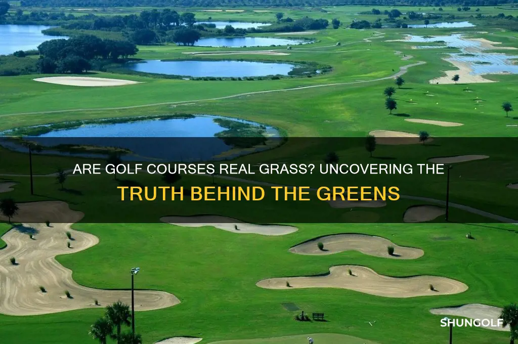 are golf courses real grass