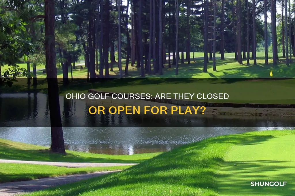 are golf courses shut down in ohio