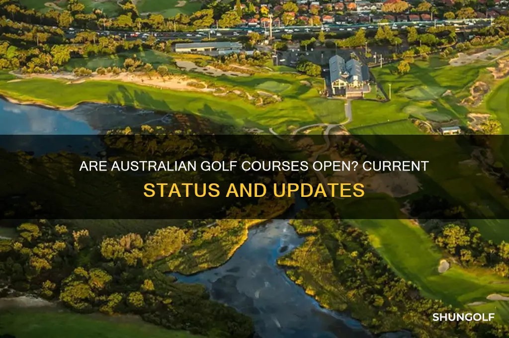 are golf courses still open in australia