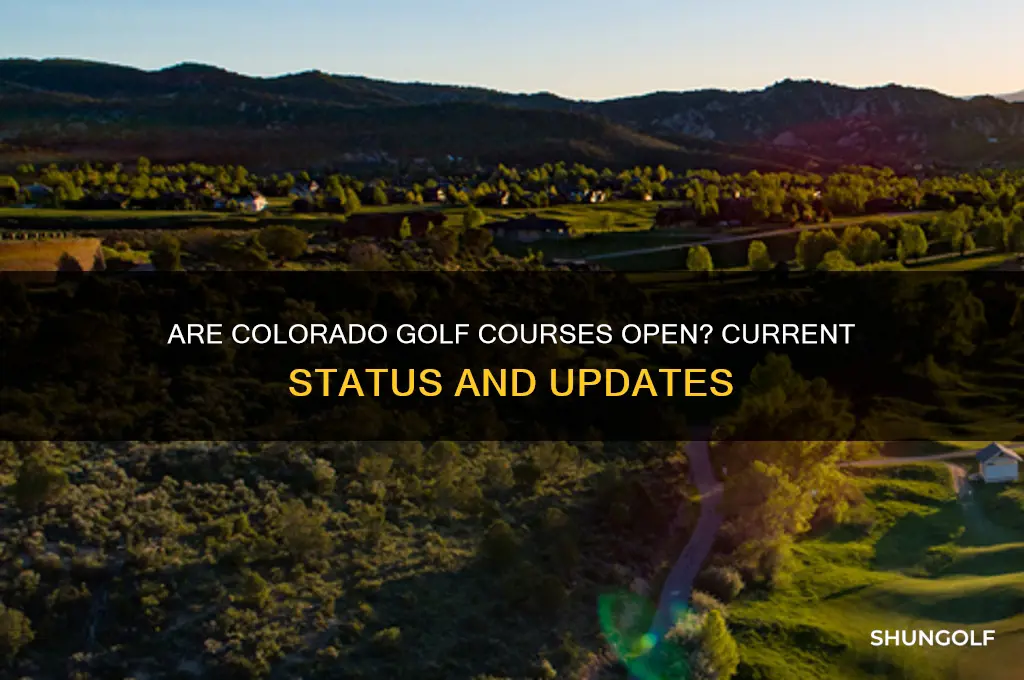 are golf courses still open in colorado