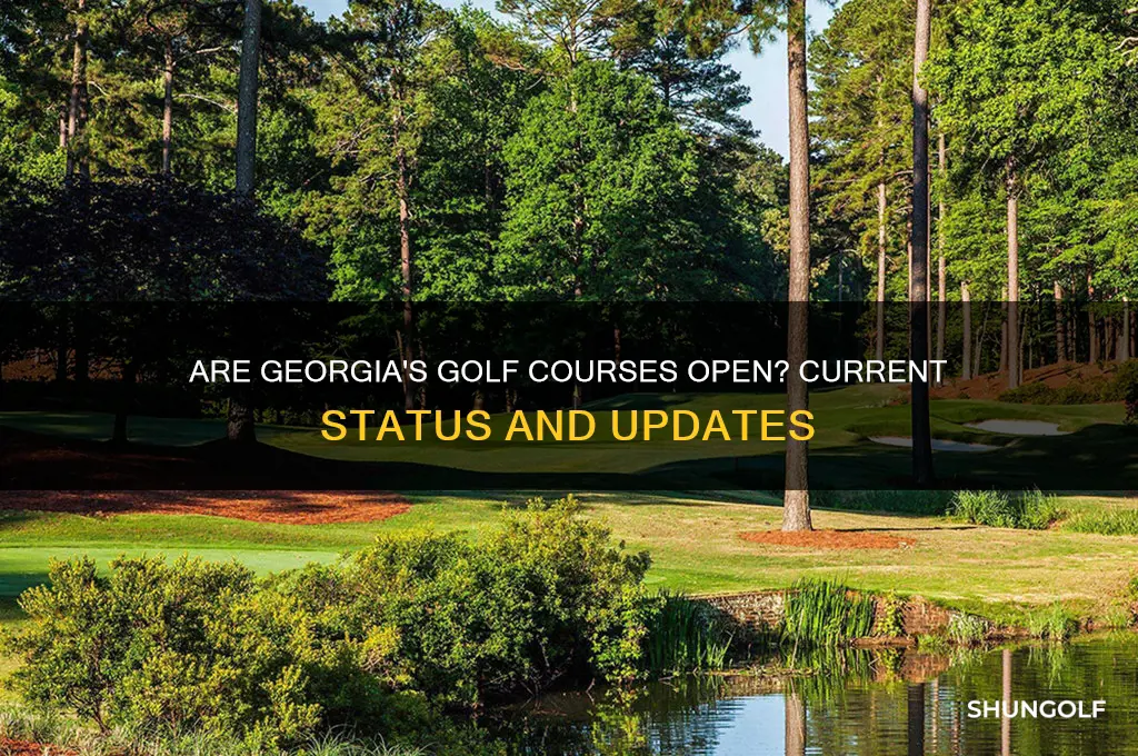 are golf courses still open in georgia