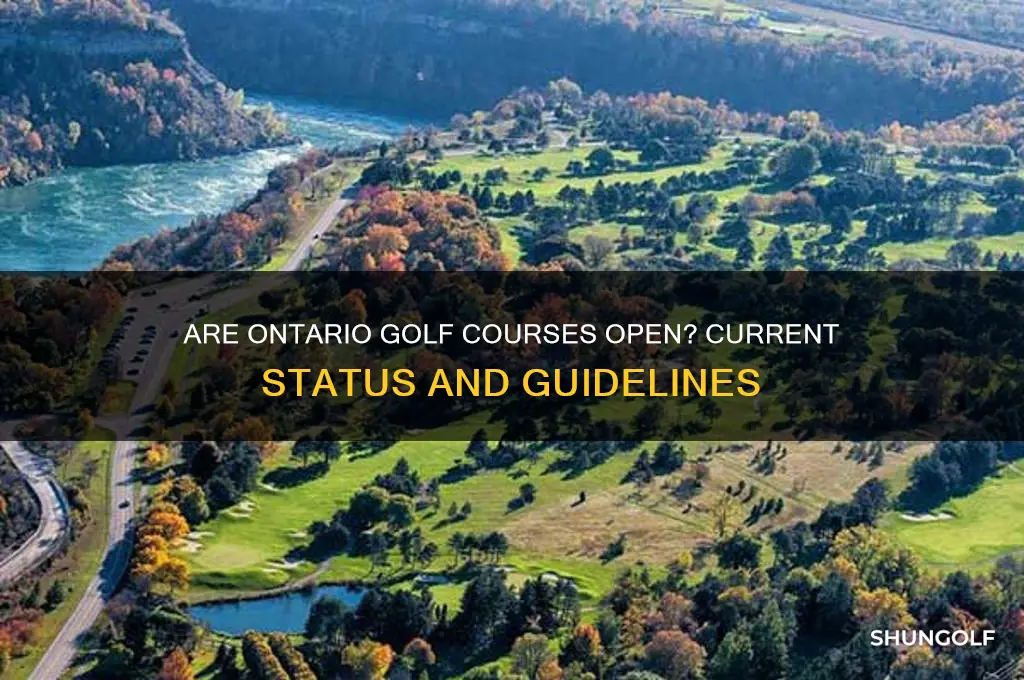 are golf courses still open in ontario