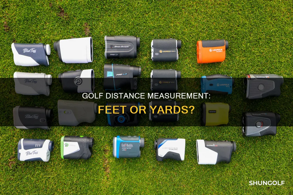 are golf distance feet or yards