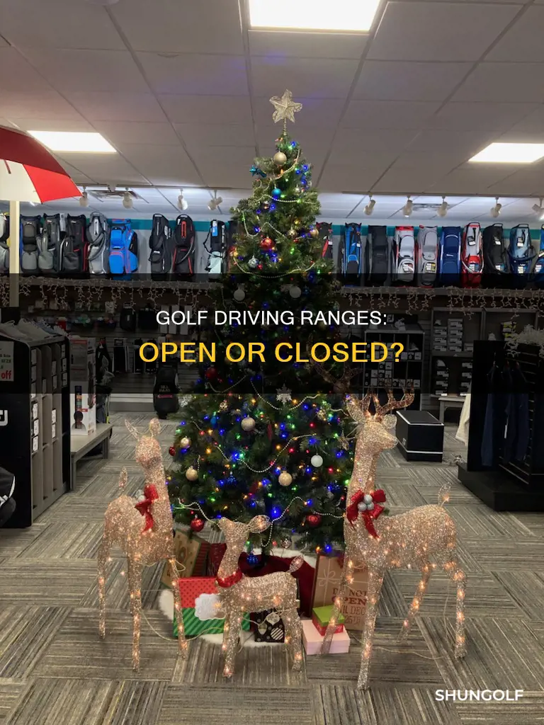 are golf driving ranges closed