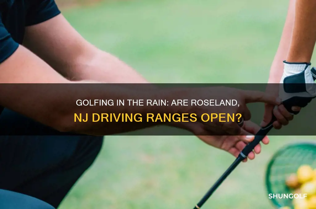 are golf driving ranges open in rain roseland nj