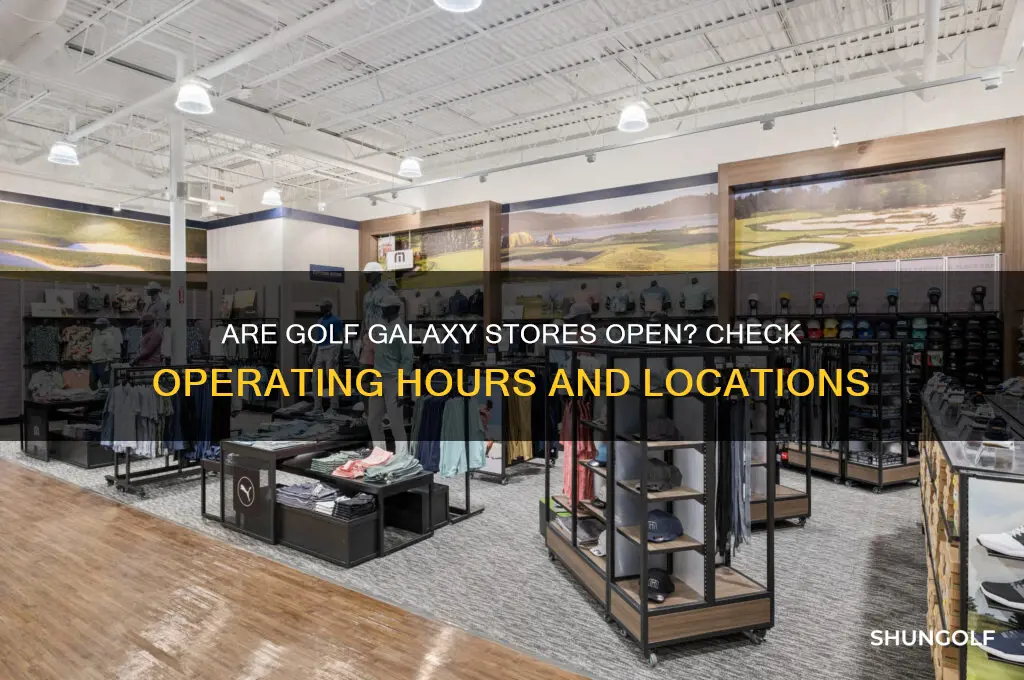 are golf galaxy stores open