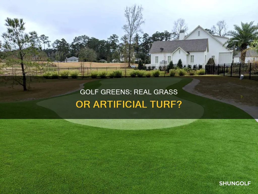 are golf greens real grass