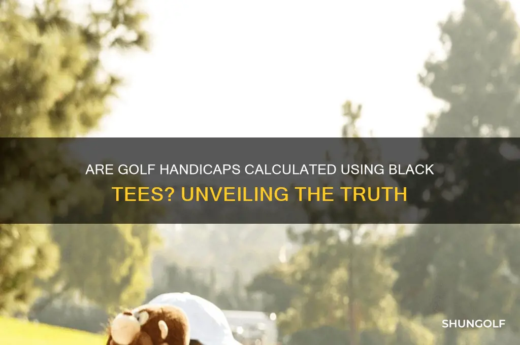 are golf handicaps based on black tees