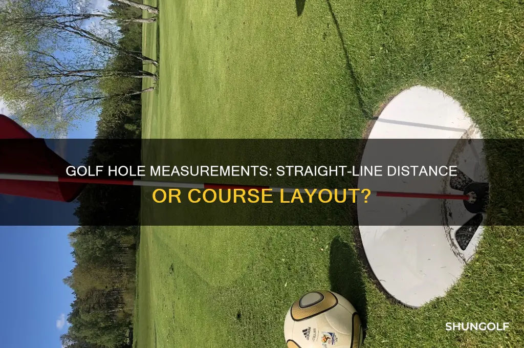 are golf holes measured as the crow flies
