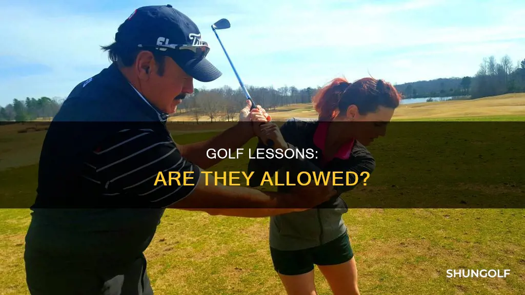 are golf lessons allowed