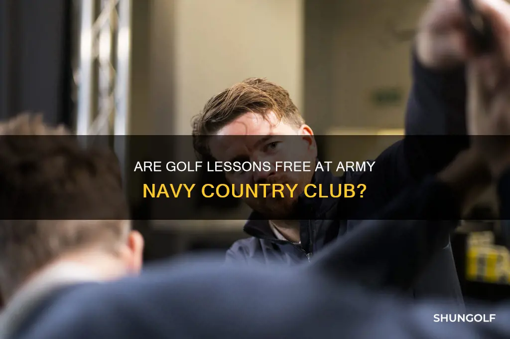 are golf lessons free at army navy country club