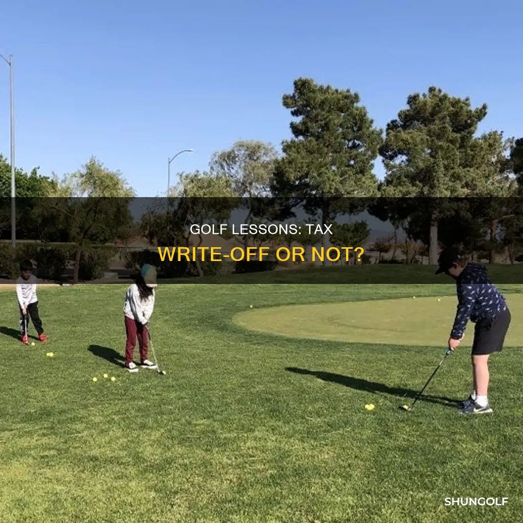 are golf lessons tax deductible