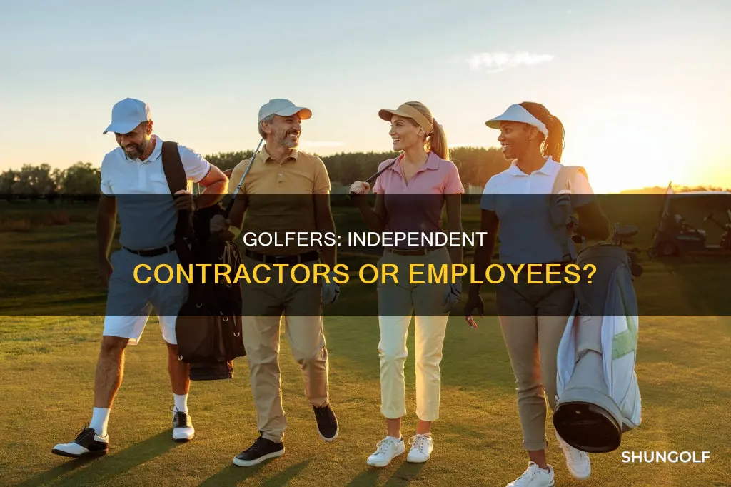 are golf players independent contractors