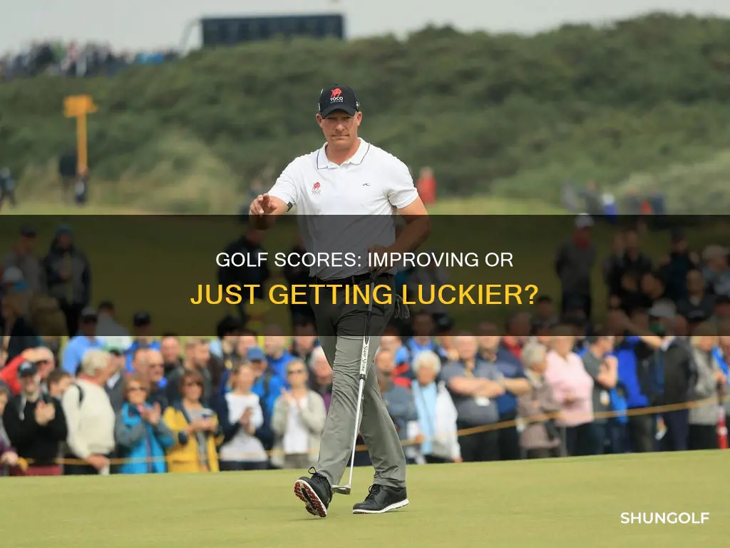 are golf scores improving
