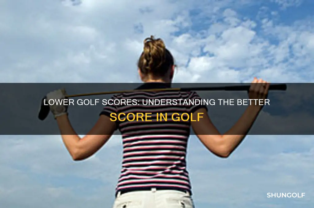 are golf scores the lower the better