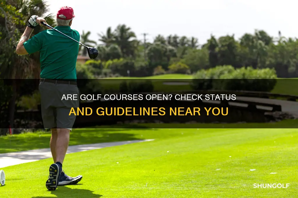 are golf vourses open