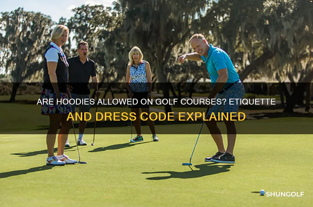 are hoodies allowed on golf course