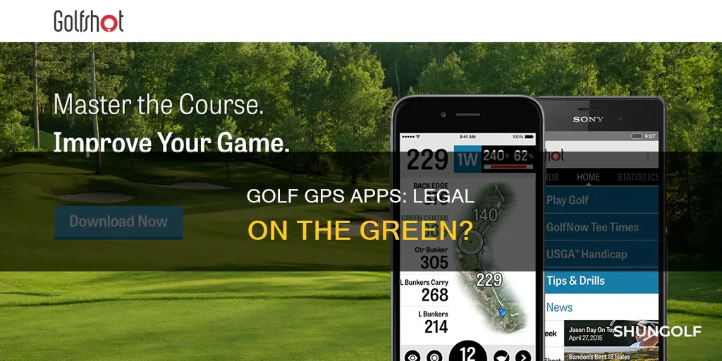 are iphone golf gps apps legal
