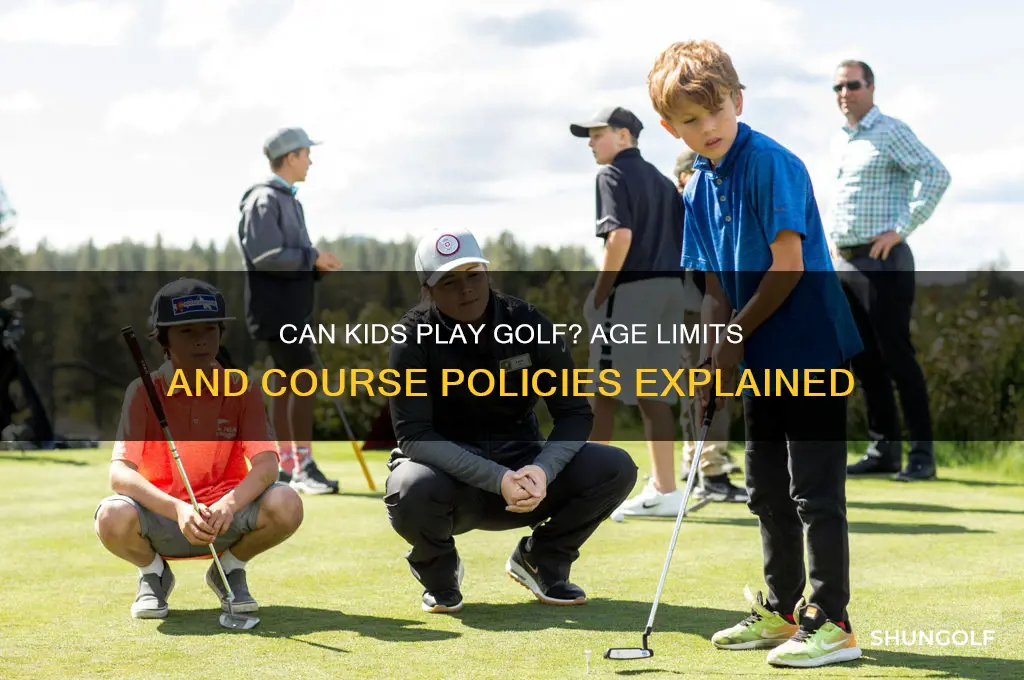 are kids allowed on golf courses
