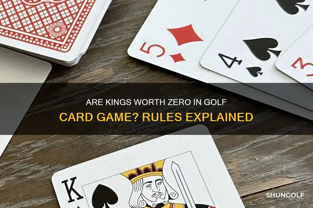 are kings zero in the card game of golf