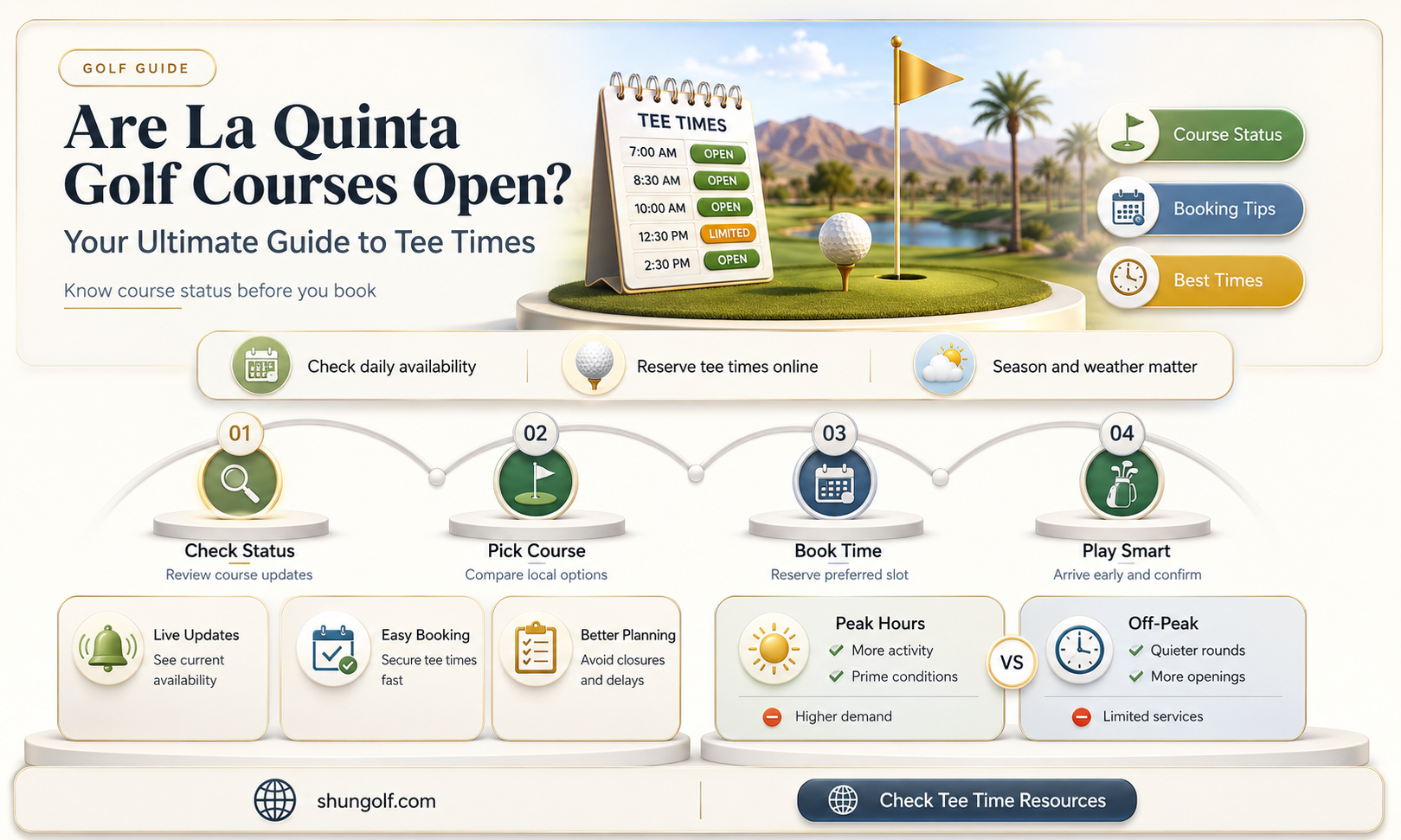 are golf courses open in la quinta