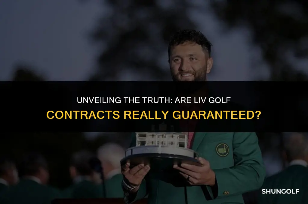 are liv golf contracts guaranteed