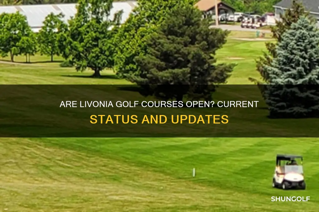 are livonia golf courses open