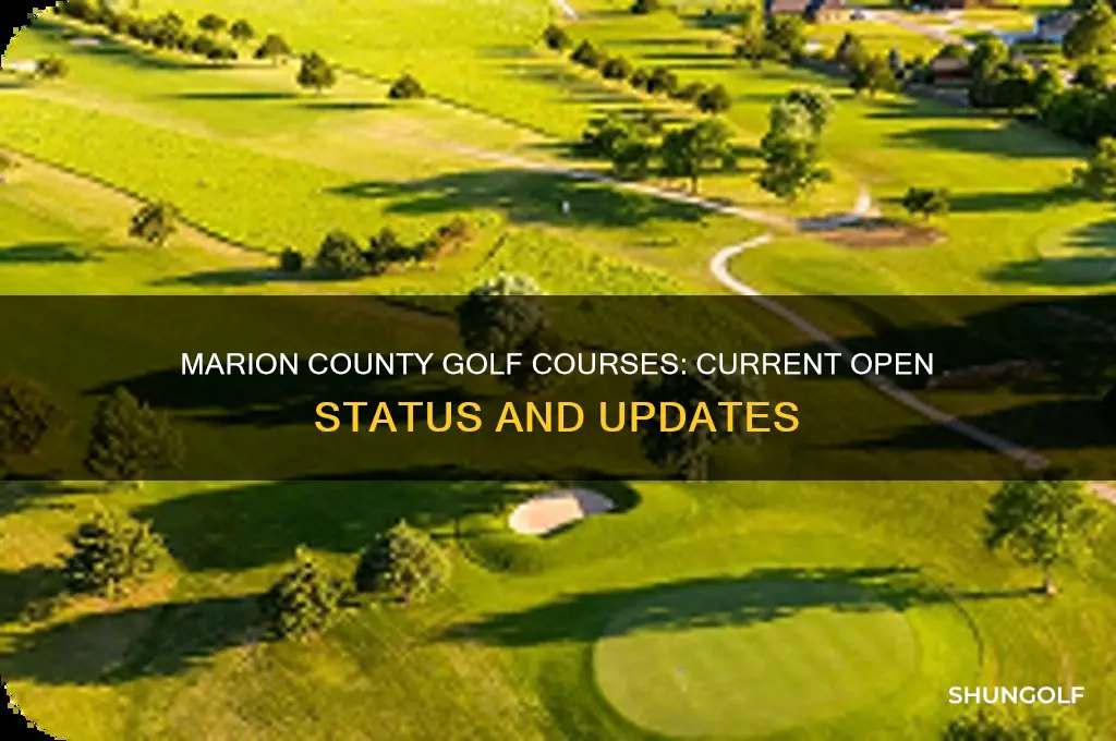 are marion county golf courses open