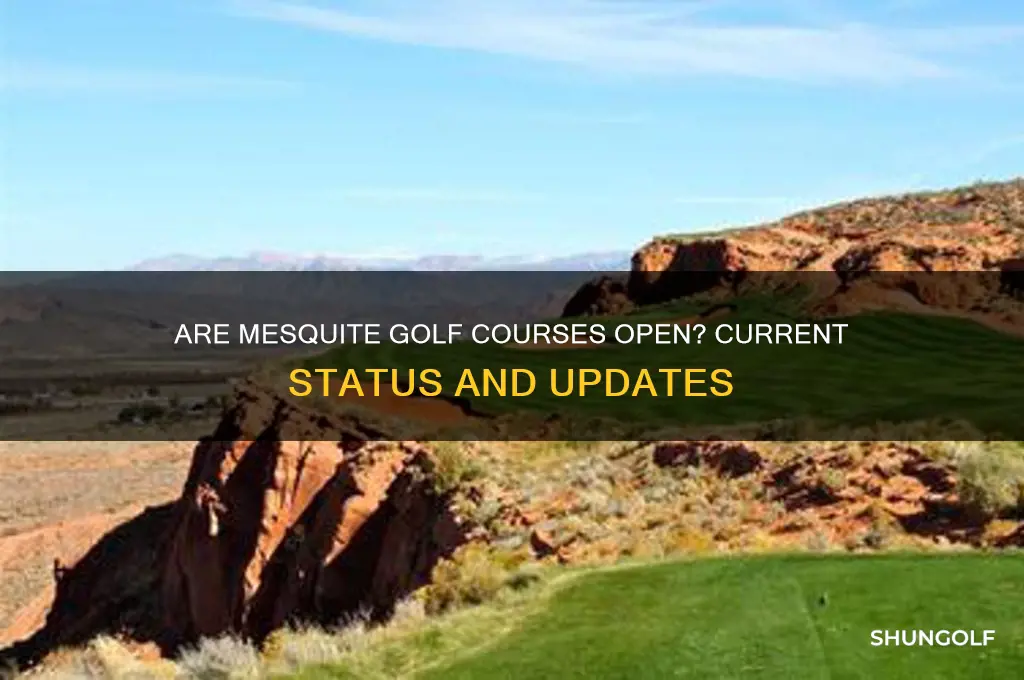 are mesquite golf courses open