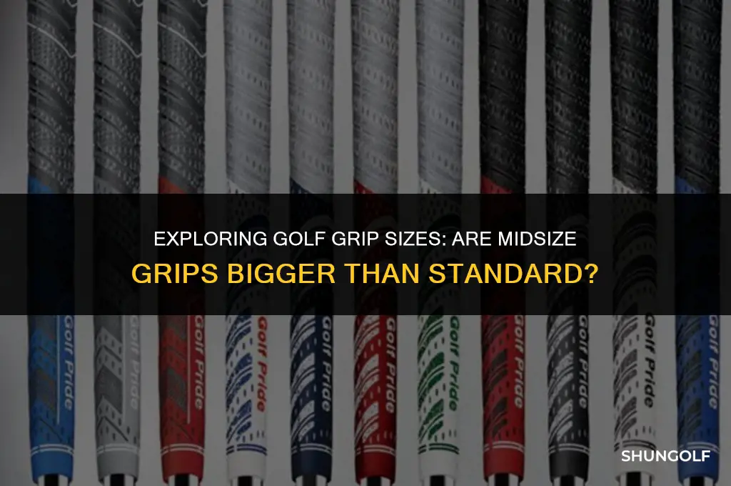 are midsize golf grips bigger than standard