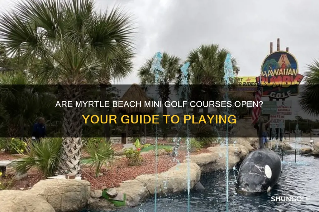 are mini golf courses open in myrtle beach
