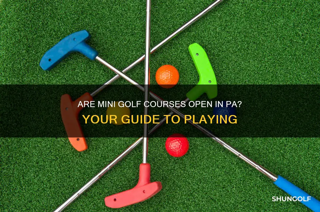 are mini golf courses open in pa
