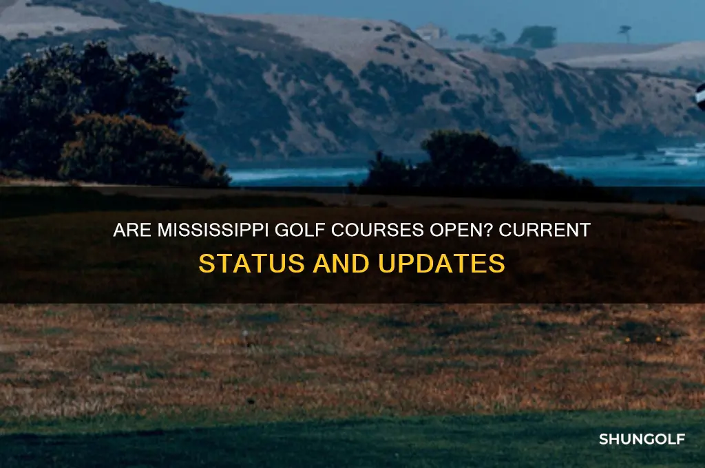 are mississippi golf courses open