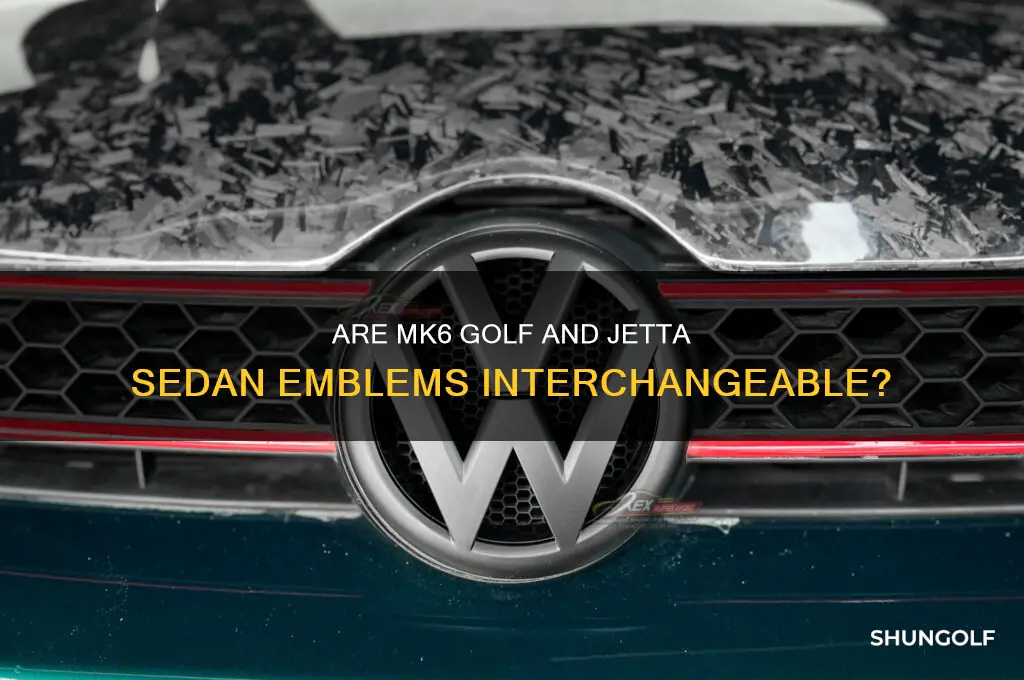 are mk6 golf and jetta sedan emblems the same