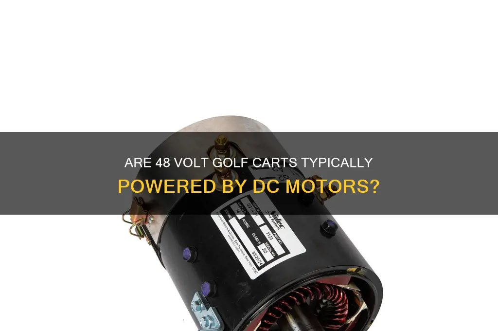 are most 48 volt golf carts dc motors