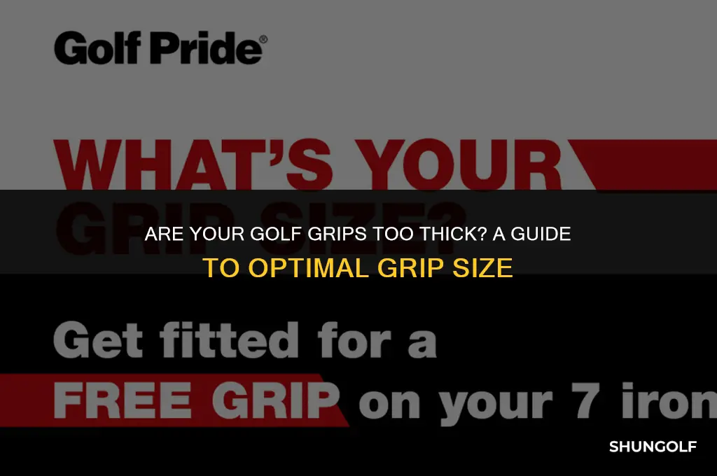 are my golf grips too thick