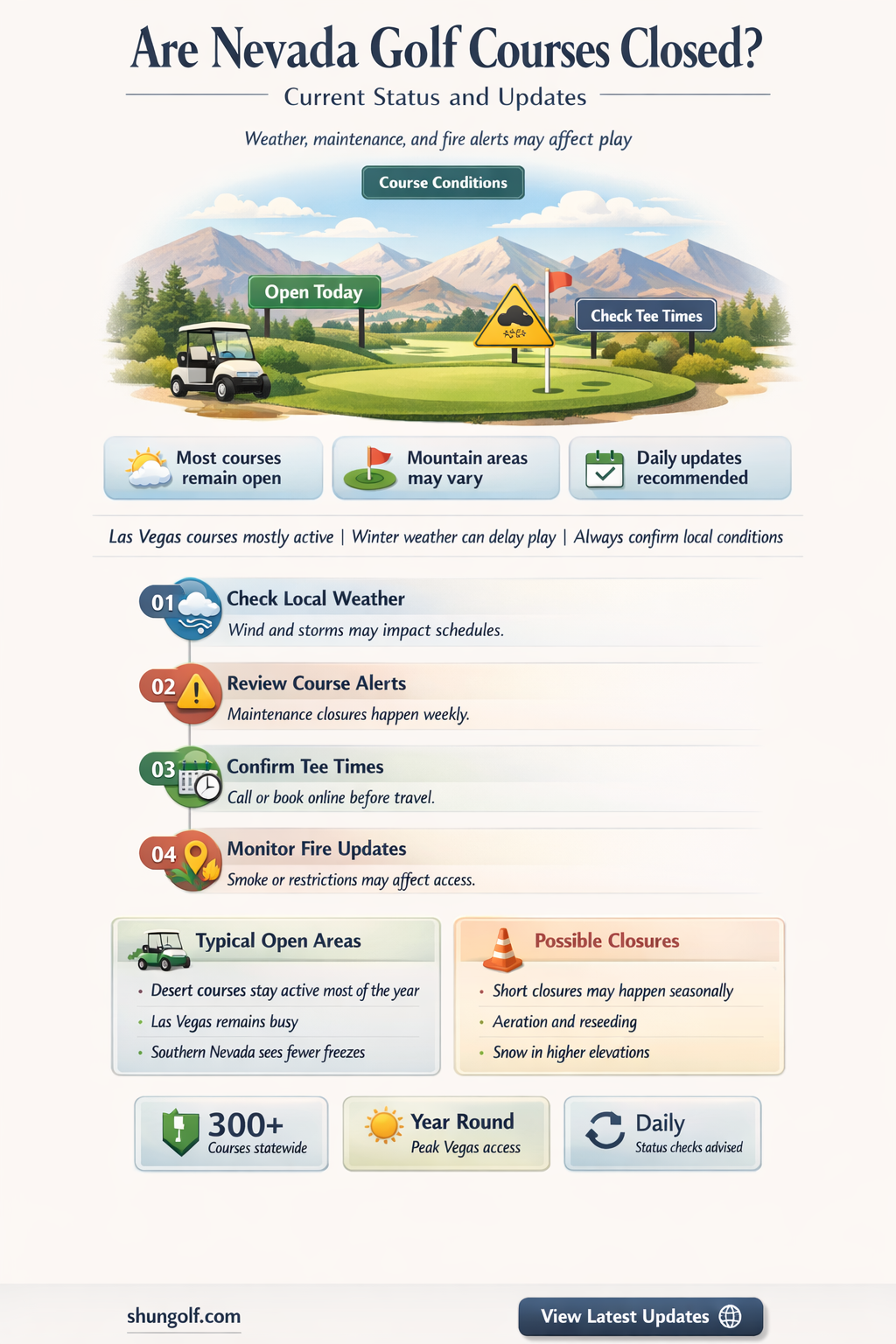 are golf courses closed in nevada