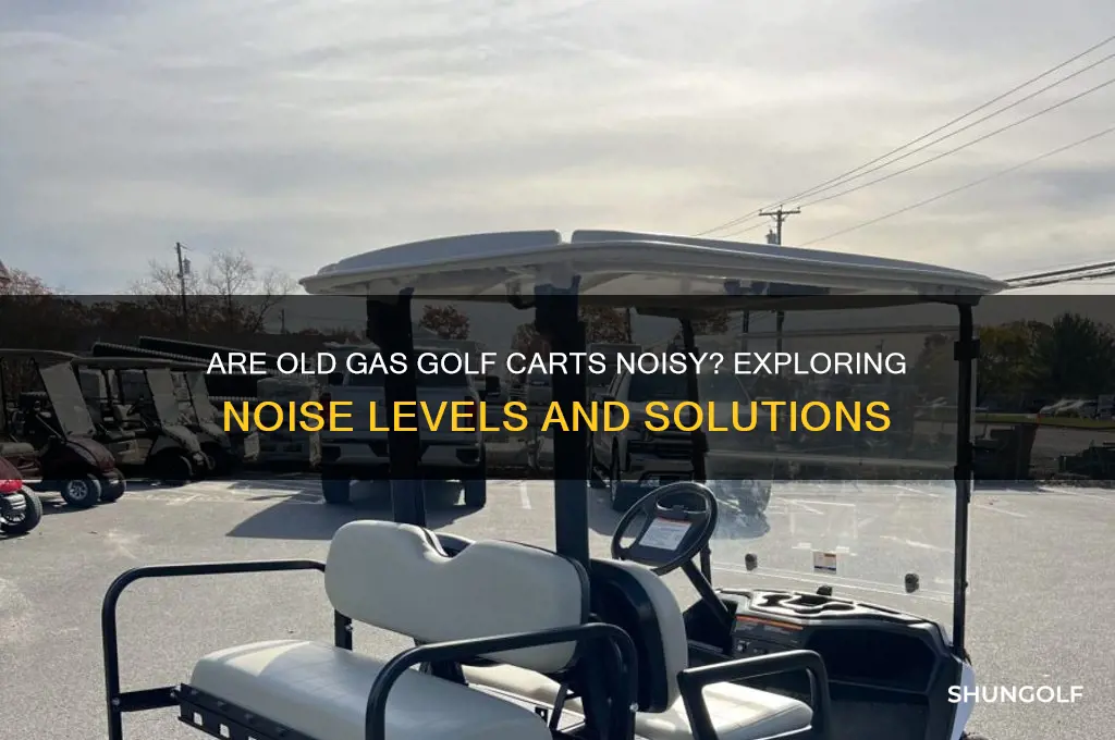 are old gas golf carts noisy