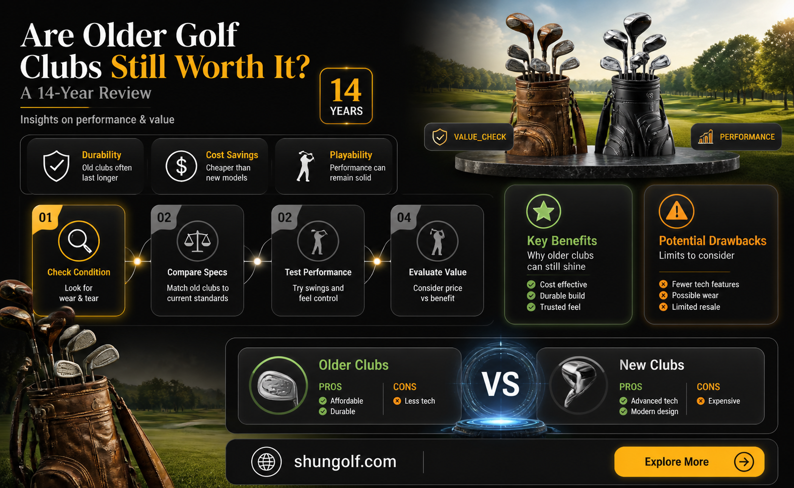 are 14 year old golf clubs any good